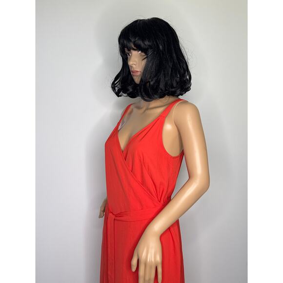 Everlane Japanese GoWeave Tank Wrap Dress Orange summer vacation size 6 - Picture 8 of 16